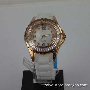Ladies' ceramic watch with shell dial, fashionable, fancy, novelty and nice, OEM/ODM orders welcome